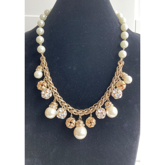 Bella Jack Pearl and Rhinestones necklace - Picture 1 of 6
